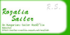 rozalia sailer business card